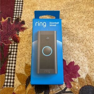 Ring Video Doorbell Wired in Black - unopened box